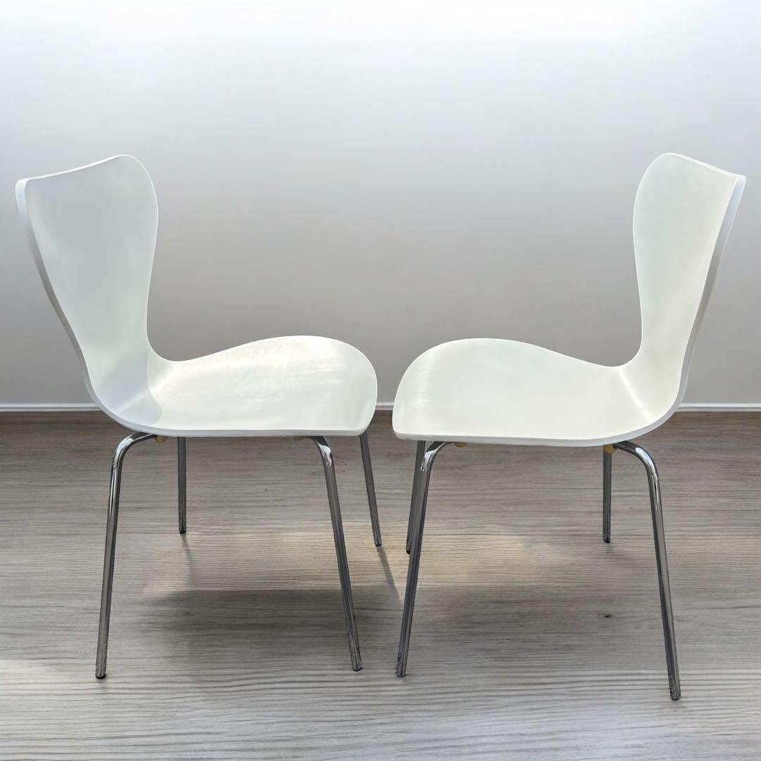 美品✨フリッツハンセン セブンチェア リプロダクト ホワイト 4脚 ダイニング