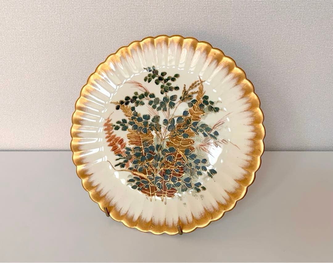 希少◾️イギリスアンティークEJDBodley金彩手描きプレート ヴィクトリア時代