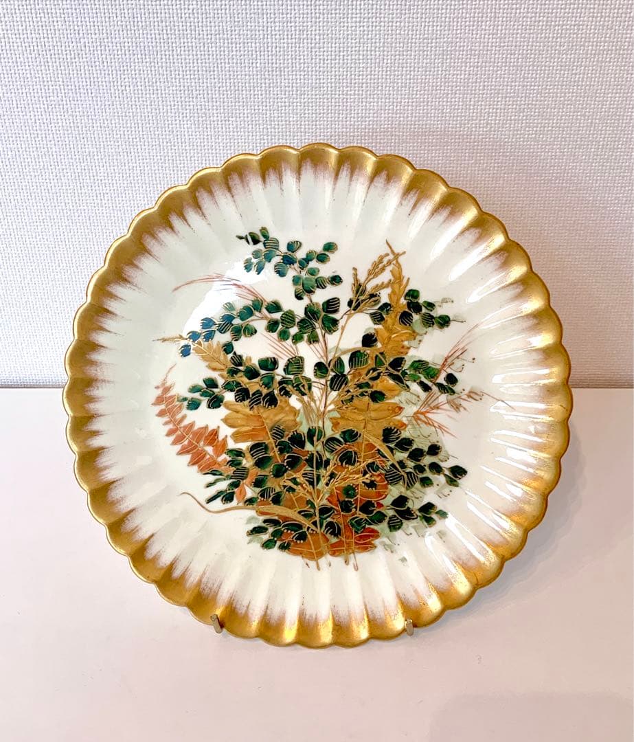 希少◾️イギリスアンティークEJDBodley金彩手描きプレート ヴィクトリア時代