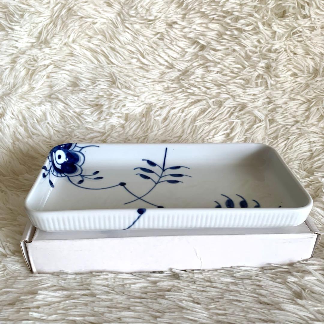 未使用❣️ロイヤルコペンハーゲン　ブルーフルーテッド　スクエア　デッシュ　24cm