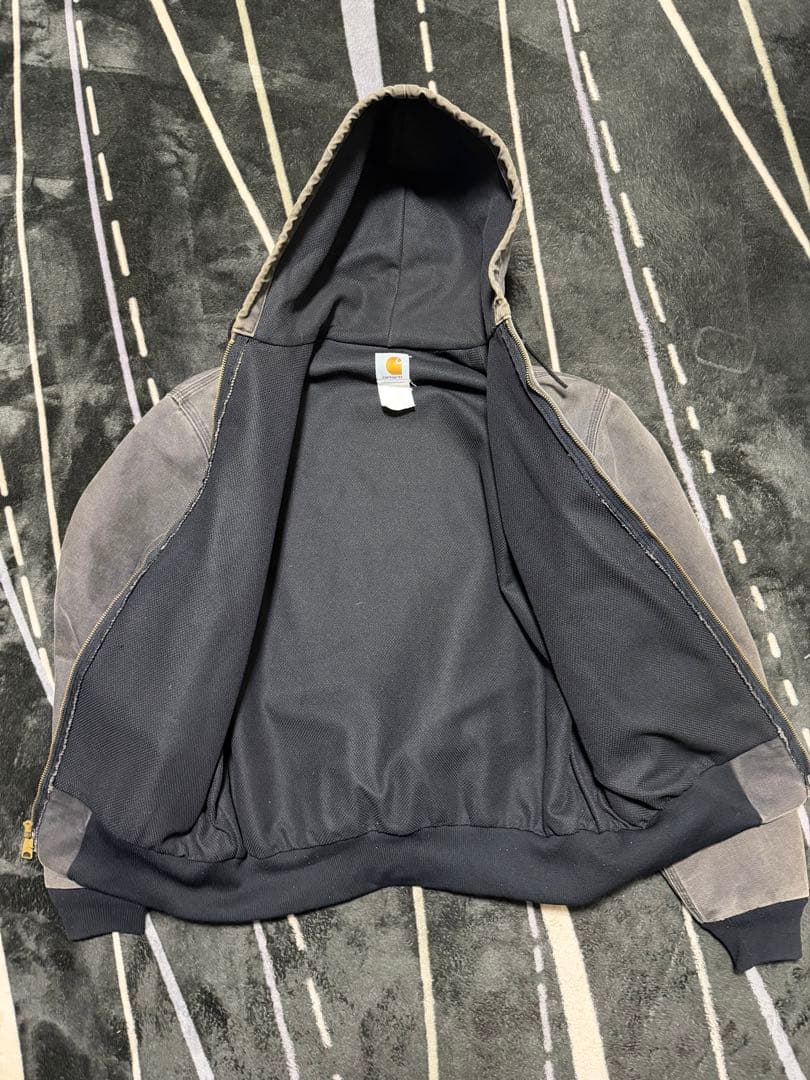 ‼️希少 90sフェード カーハート アクティブジャケットJ03ブラックUSA製