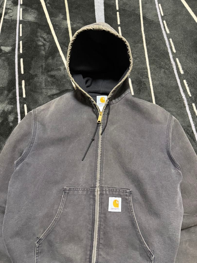 ‼️希少 90sフェード カーハート アクティブジャケットJ03ブラックUSA製