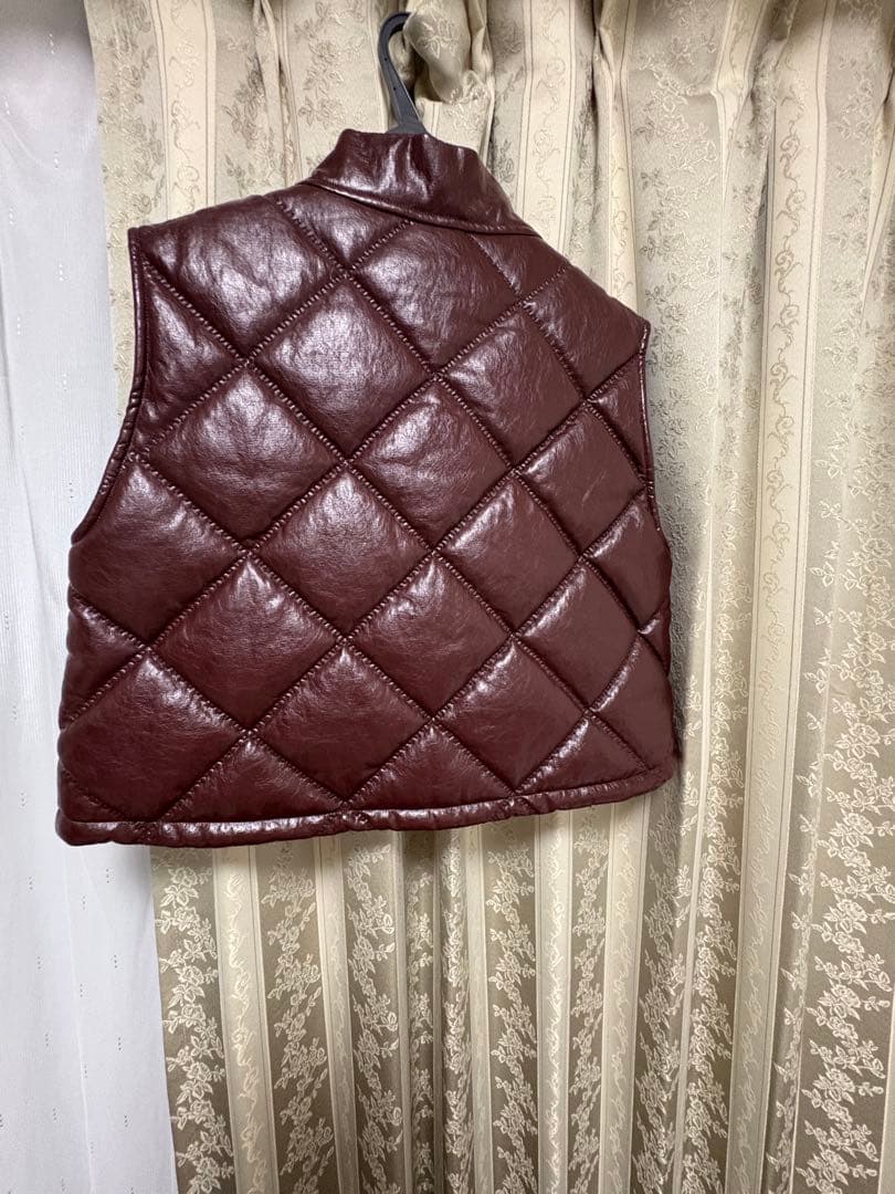 ジャケット・アウター Ameri SYNTHETIC LEATHER QUILTING VEST
