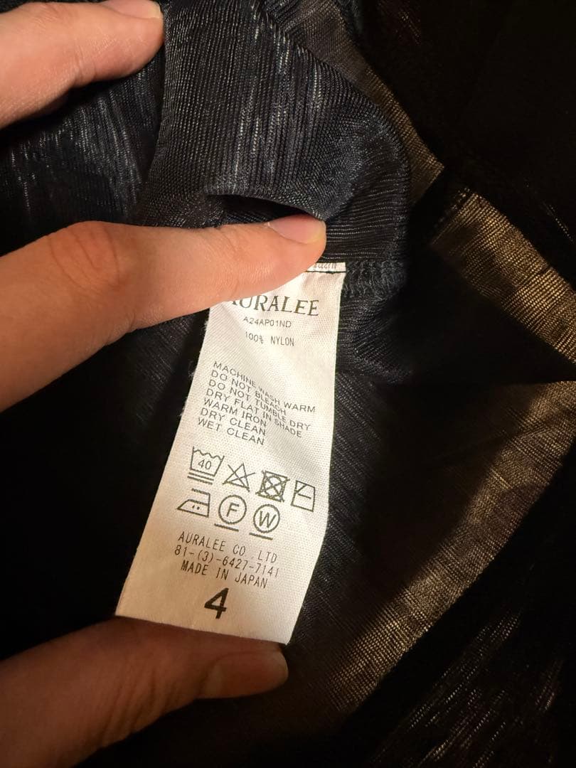 トップス AURALEE ELASTIC SHEER NYLON PARKA