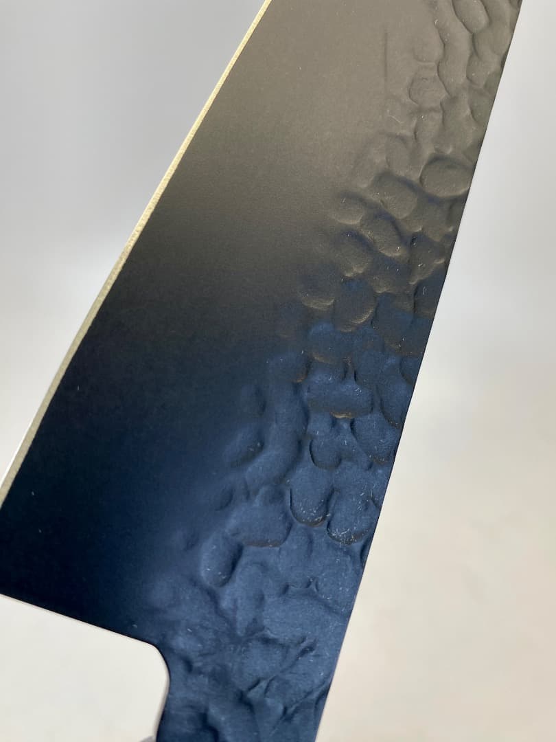 【新品未使用】堺孝行 黒影 三徳包丁 170mm V金10号 鎚目フッ素加工