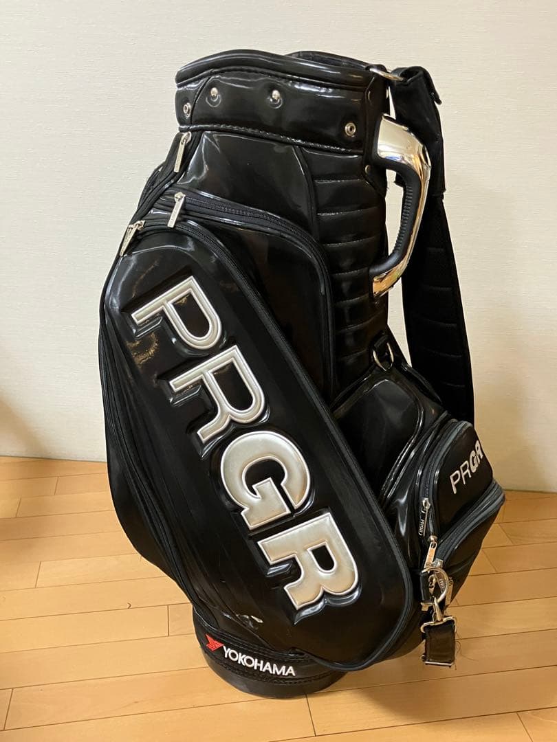 PRGR ゴルフバッグ ブラック　プロ仕様モデル　保温ドリンクホルダー付