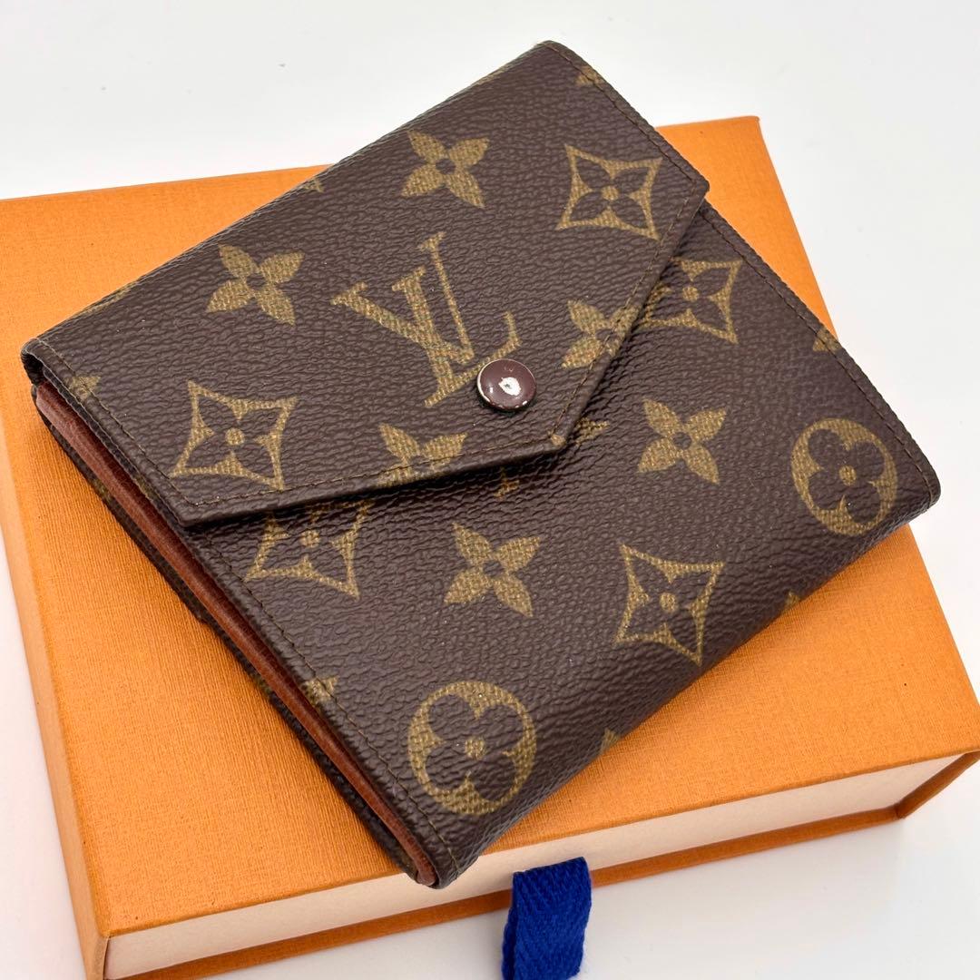 ルイヴィトン ポルトモネ ビエ カルトクレディ モノグラム Wホック財布