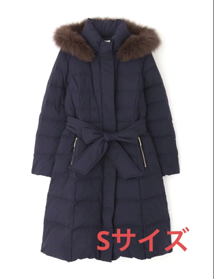 PROPORTION リボンベルト付きロングダウン フォックス Sサイズ