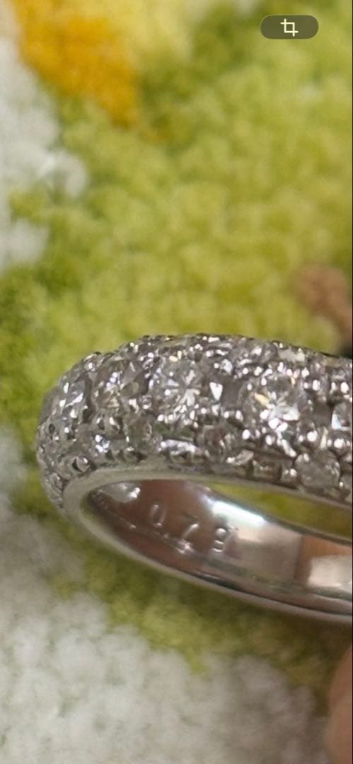 ダイヤモンドピンキーリング/Pt900/0.79ct