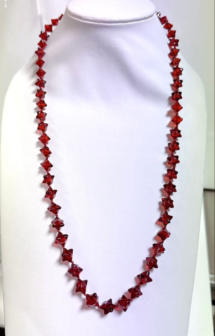 赤琥珀ネックレスレッドアンバーネックレスNO25-2393