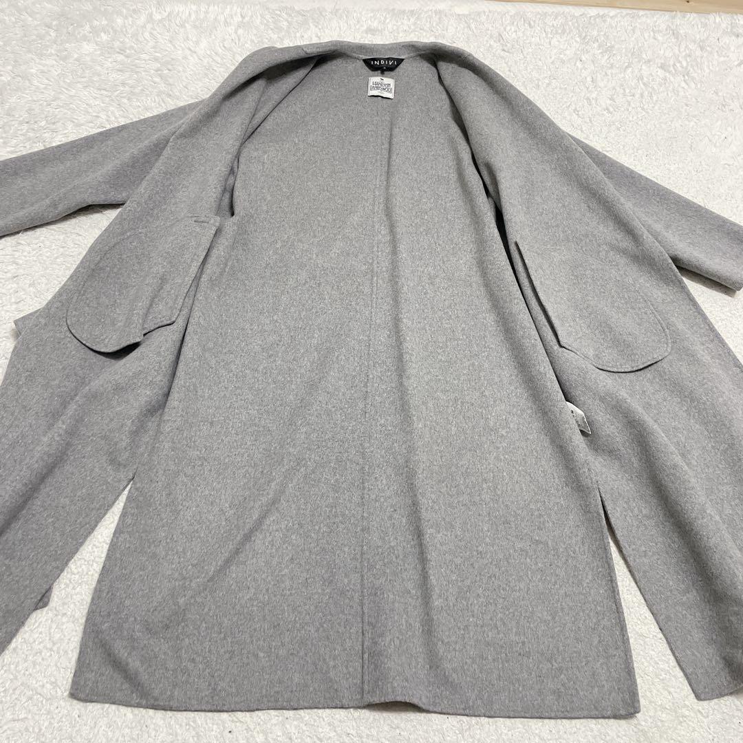 美品　INDIVI インディヴィ　ハミルトンウールリバーコート　グレー　12