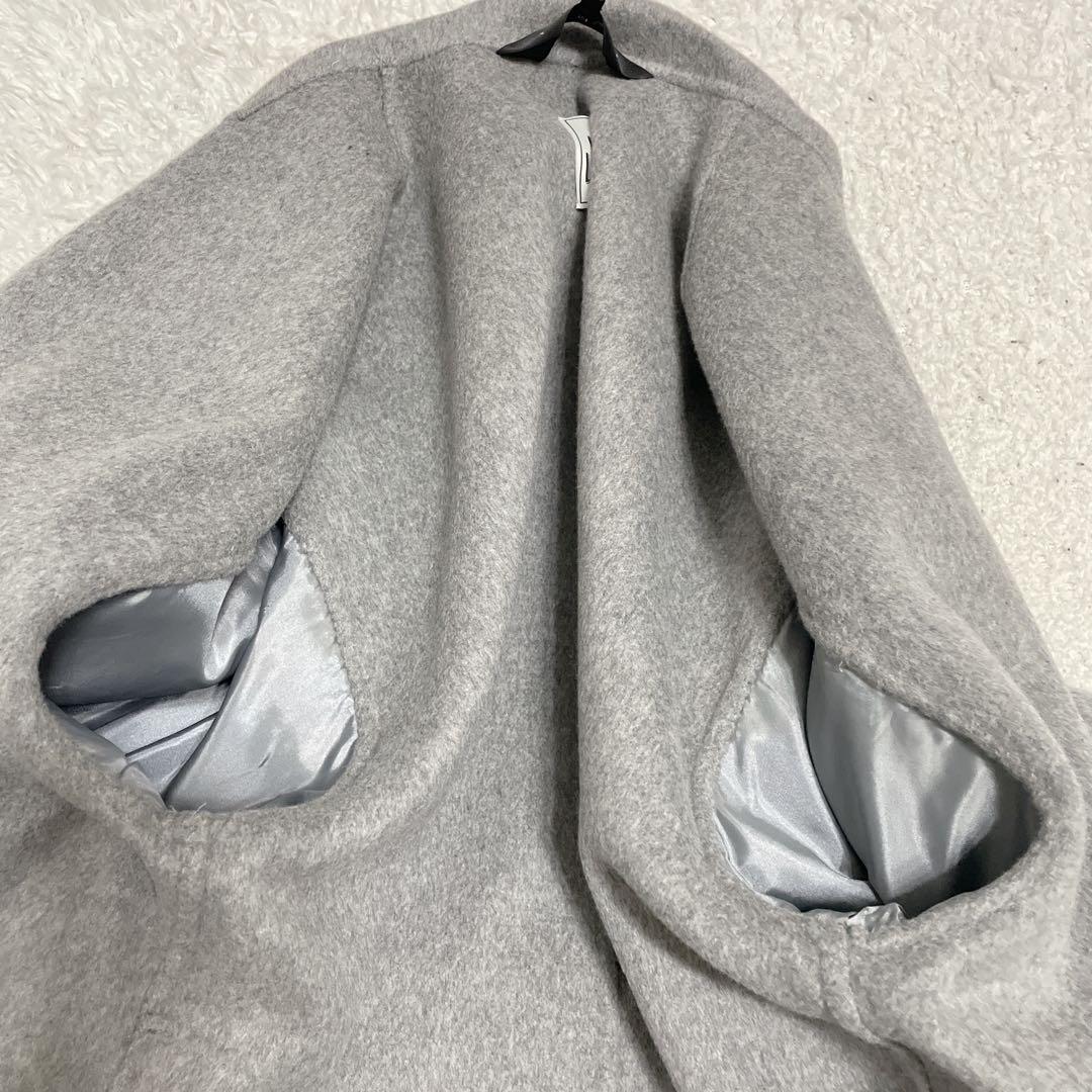 美品　INDIVI インディヴィ　ハミルトンウールリバーコート　グレー　12