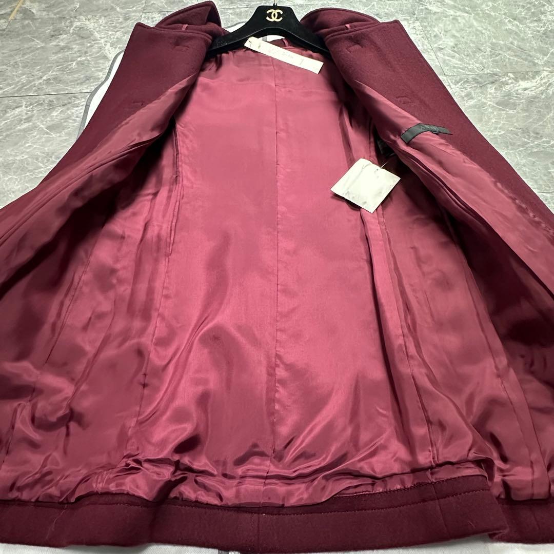 22年品♡新品タグ付き　アナイ　フード付きダッフルコート　ボルドー　38