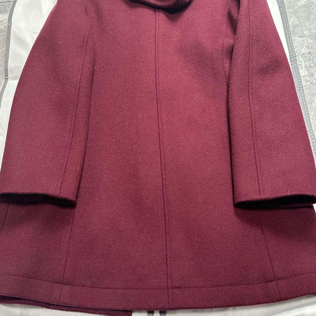 22年品♡新品タグ付き　アナイ　フード付きダッフルコート　ボルドー　38