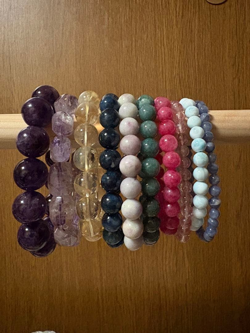 天然石ブレスレット10本まとめ売り(小粒タンザナイト入り！)