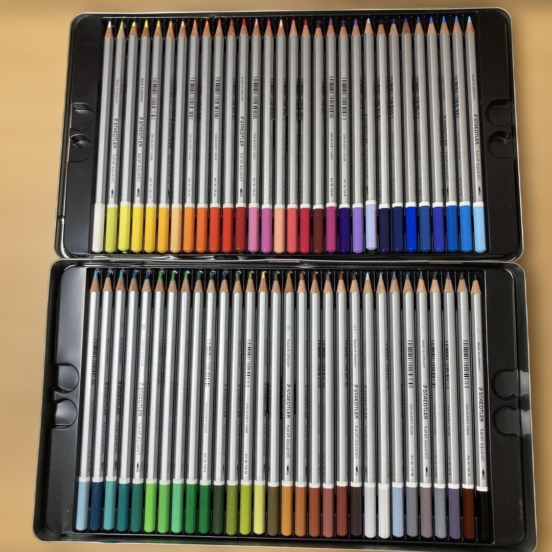ステッドラーカラトアクェレル水彩色鉛筆60色＋α