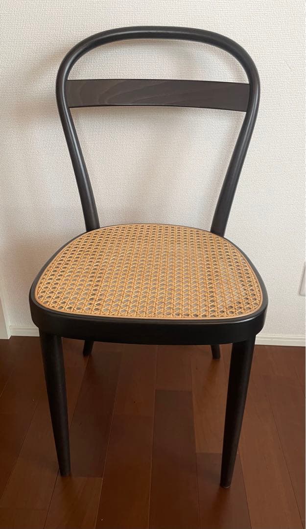 無印良品 　THONET ブナ材曲げ木チェア　藤、ラタン ブラウン