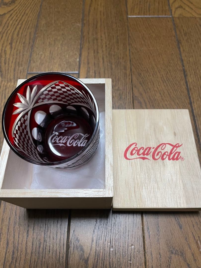コカ・コーラ非売品　激レア　太武朗工房　江戸切子「琥珀」