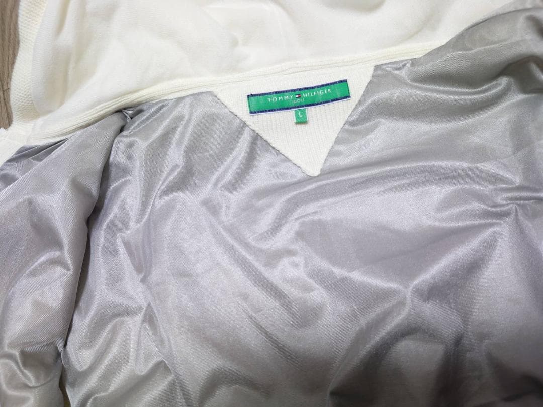 お値下げ！☆美品☆トミーヒルフィガー スケルトンフラッグ 裏地付ZIPセ－タ－