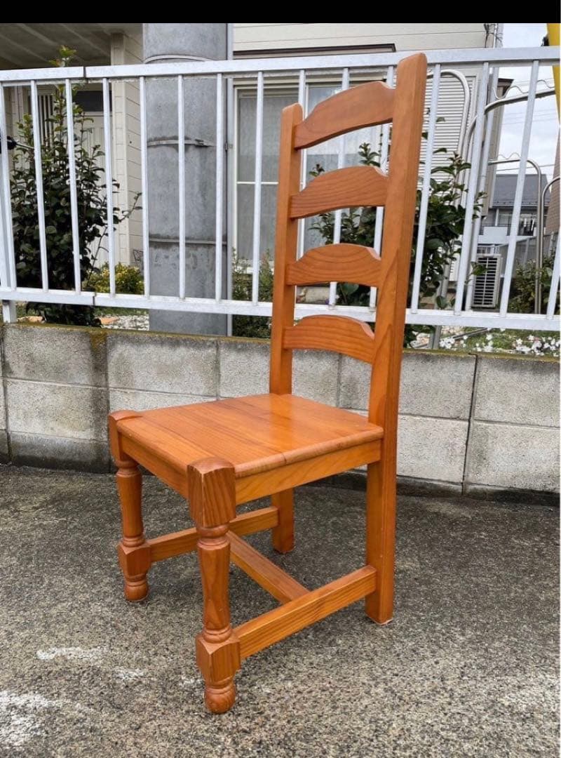 人気パイン材　無垢材　ダイニングチェア　椅子