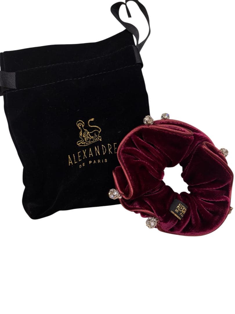 ALEXANDRE DE PARIS ビジュー付きヘアゴム