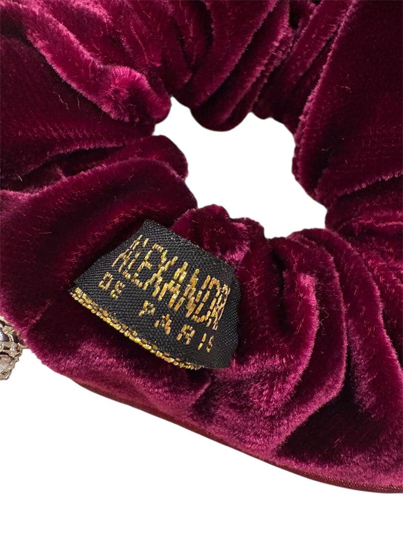 ALEXANDRE DE PARIS ビジュー付きヘアゴム