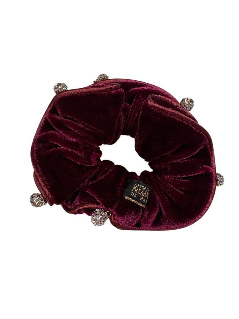 ALEXANDRE DE PARIS ビジュー付きヘアゴム