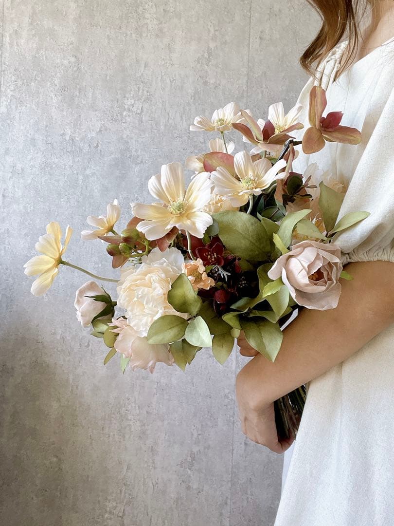 ウェディングブーケ　アーティフィシャルフラワーブーケ　胡蝶蘭ブーケ