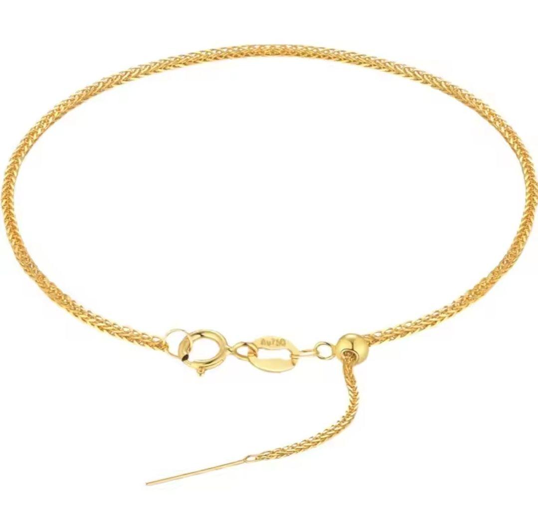 18kスライドチェーンブレスレット au750