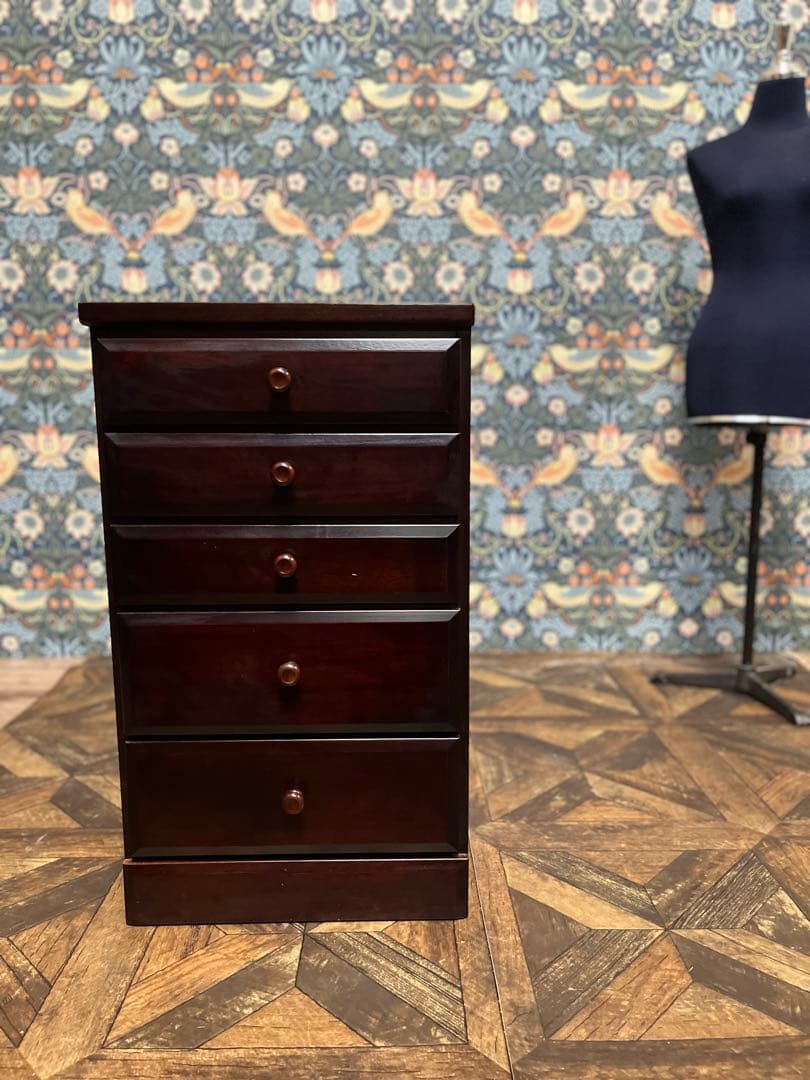 5段 チェスト インテリア 昭和レトロ 木製 アンティーク