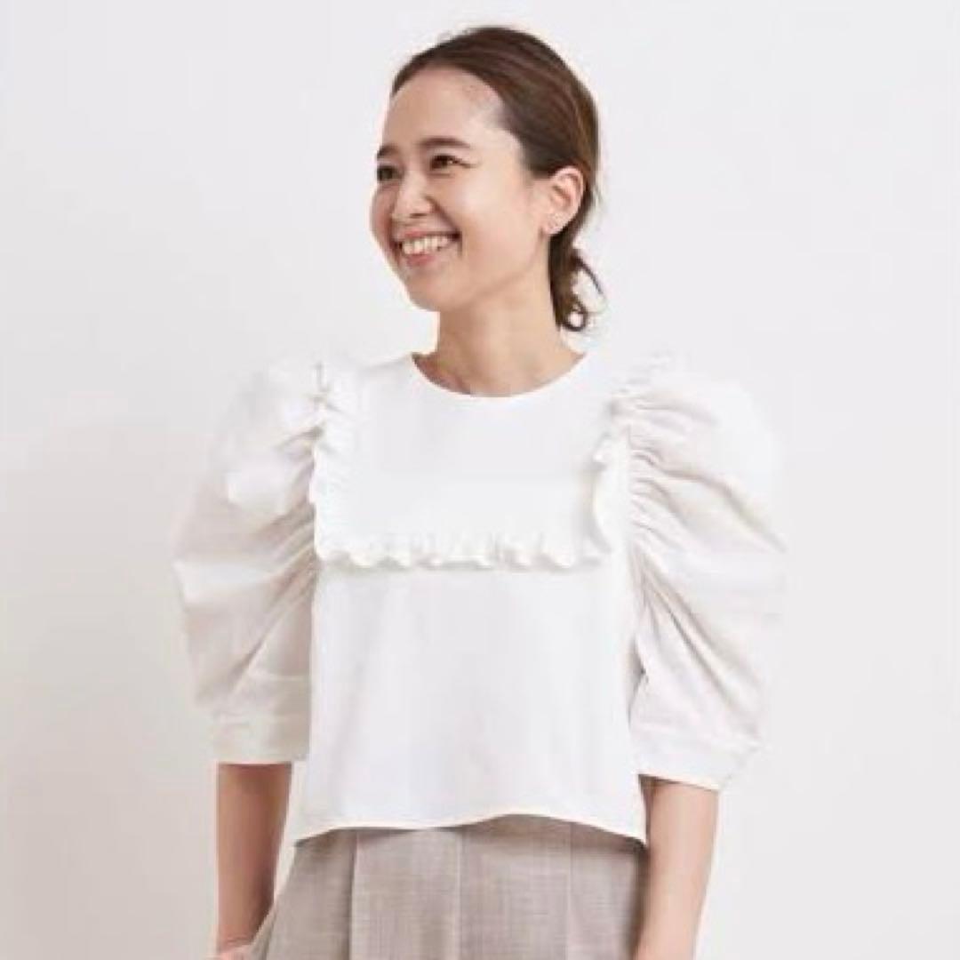yori ミニパフブラウス ホワイト