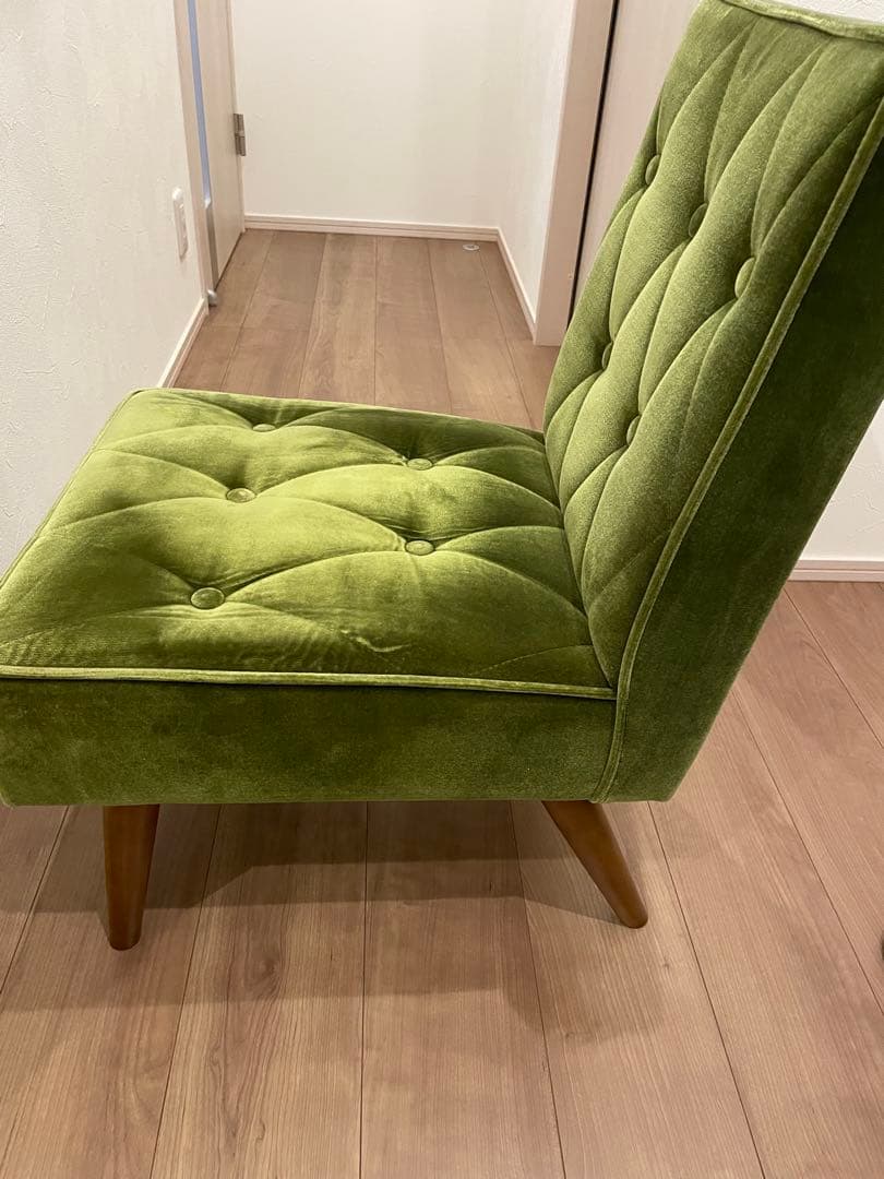 カリモク60 カフェチェアー モケットグリーン