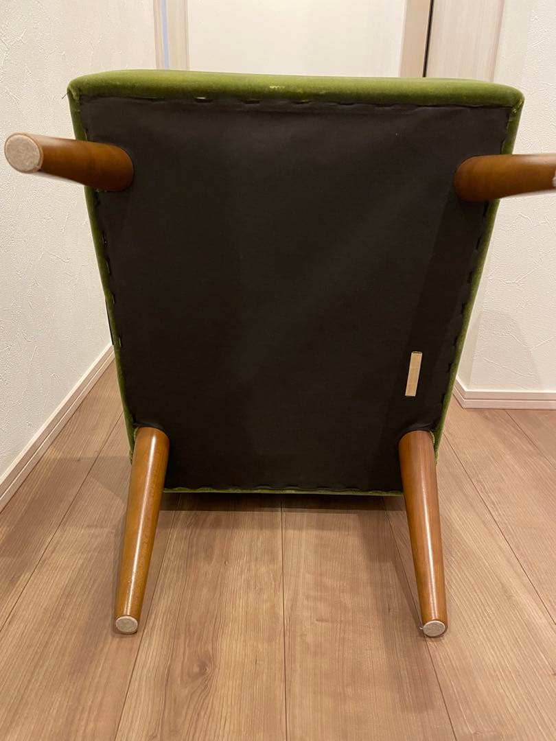 カリモク60 カフェチェアー モケットグリーン