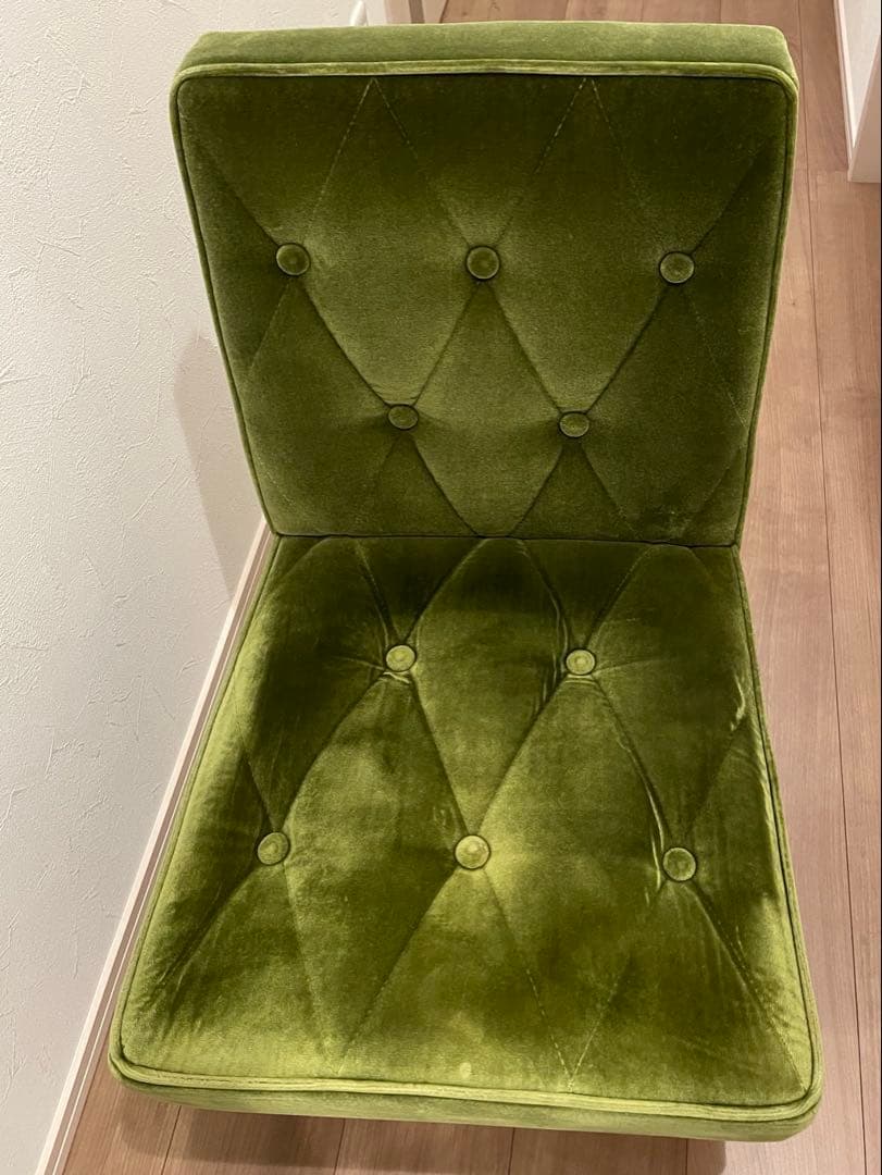 カリモク60 カフェチェアー モケットグリーン