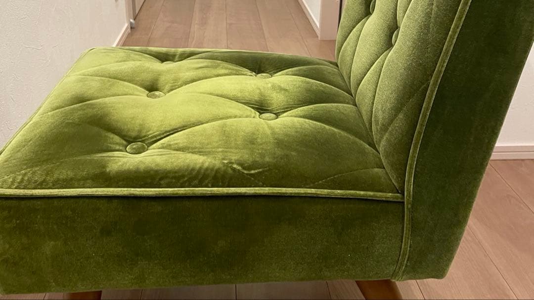 カリモク60 カフェチェアー モケットグリーン