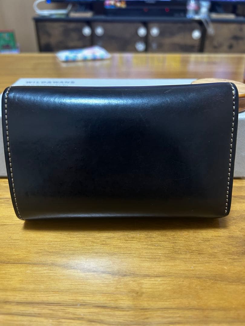 WILD SWANS ダークバーガンディー シェルコードバン 三つ折り財布