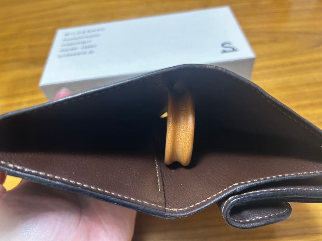 WILD SWANS ダークバーガンディー シェルコードバン 三つ折り財布