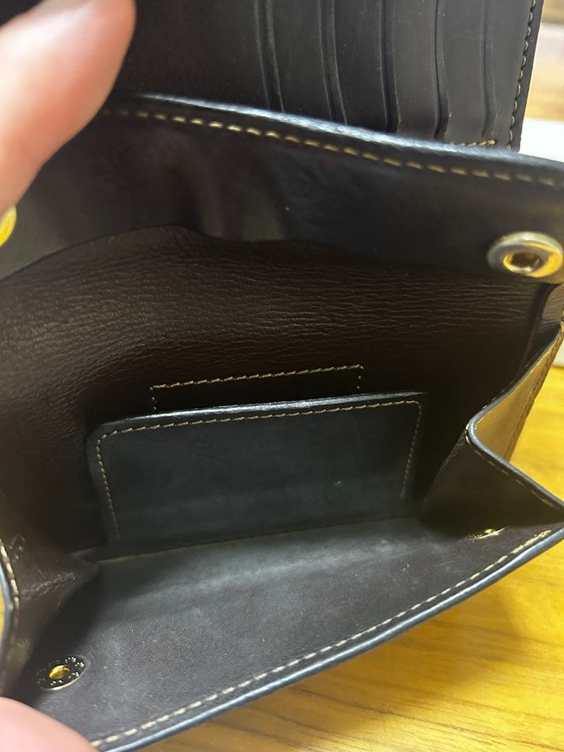 WILD SWANS ダークバーガンディー シェルコードバン 三つ折り財布