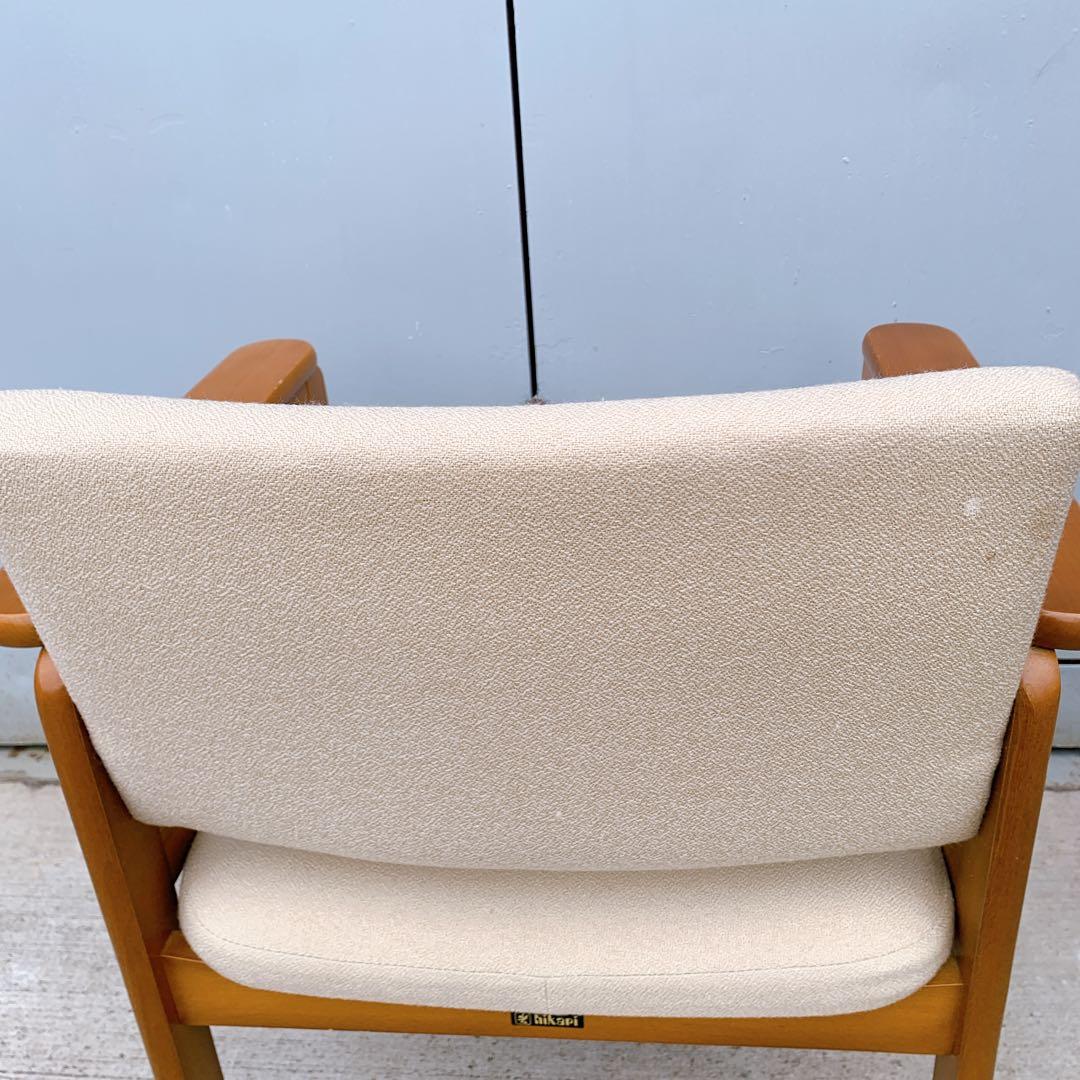 【2脚送料込】hikari 光製作所 木製アームチェア 高座椅子 レトロ家具①