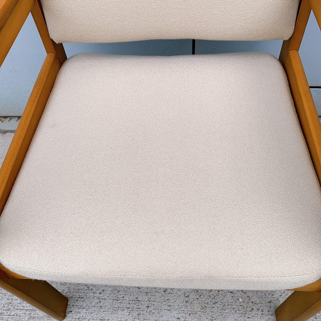 【2脚送料込】hikari 光製作所 木製アームチェア 高座椅子 レトロ家具①