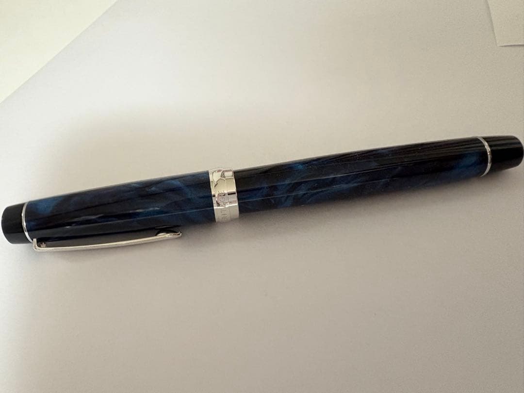 パイロット カスタムヘリテイジSE 万年筆 マーブルブルー F(細字) インク付