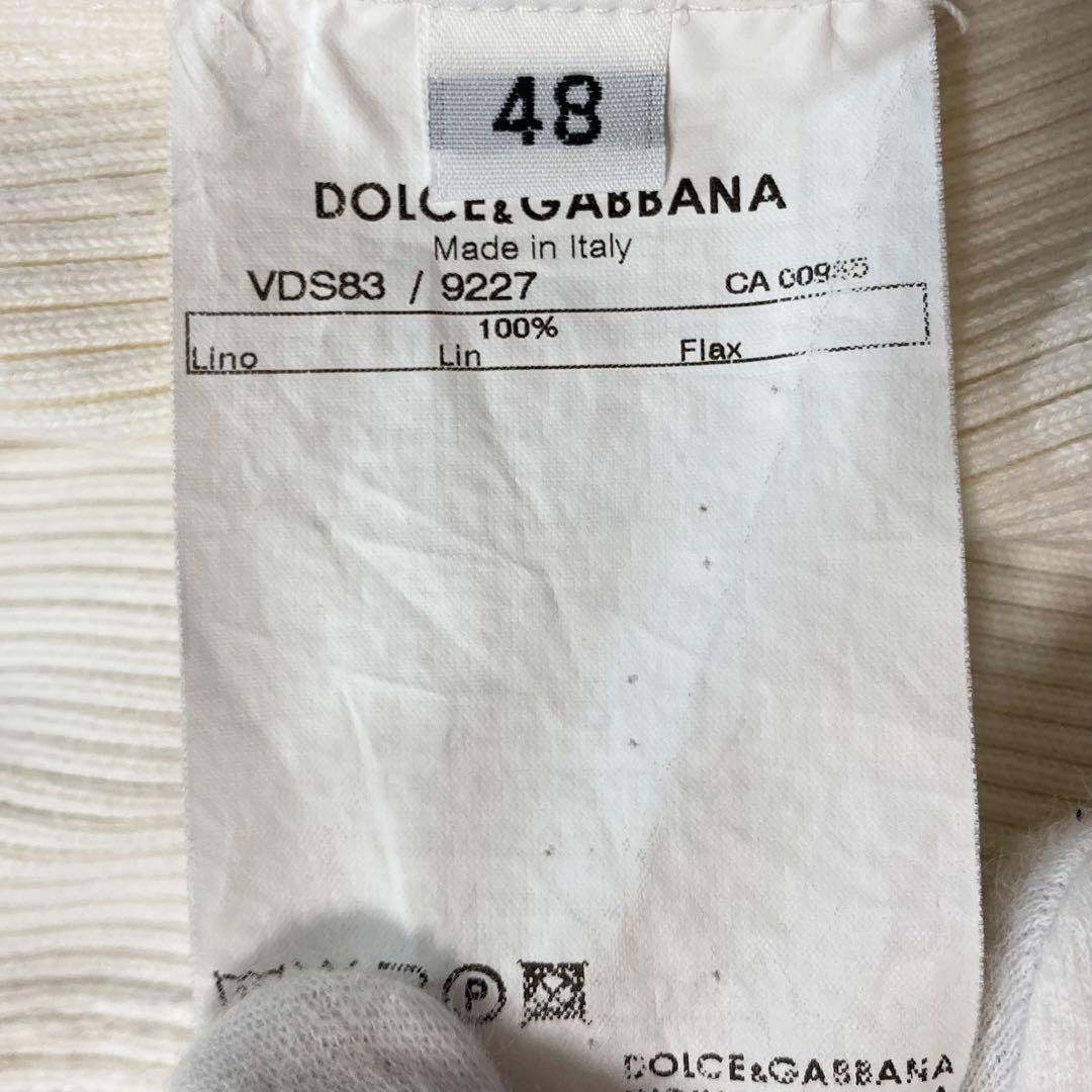 ドルチェ&ガッパーナ リネン100% ブルゾン ジャケット ホワイト 48(L)