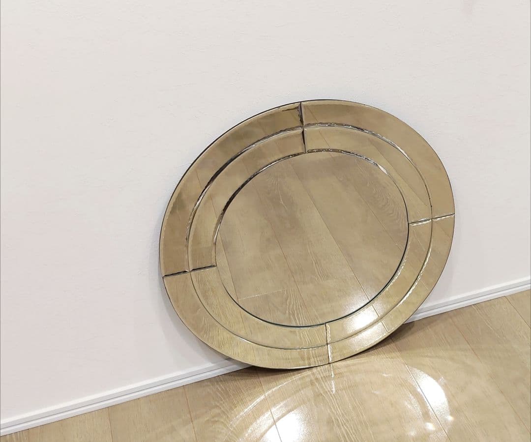 ローラアシュレイ ラウンドミラー 壁掛け鏡 セリアーナ ミラーガラス 60cm