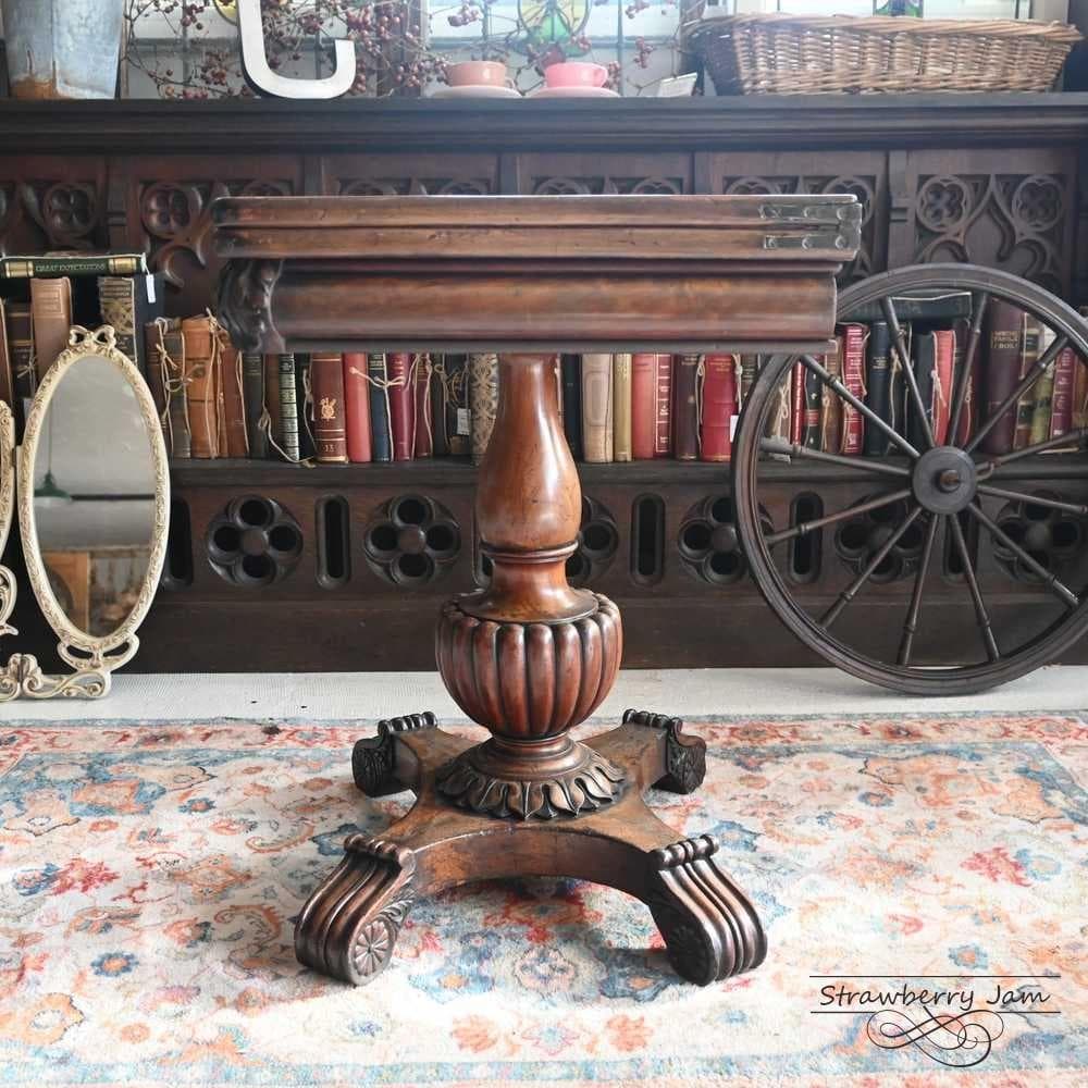 L3705-220 英国アンティーク ゲームテーブル ダイニングテーブル