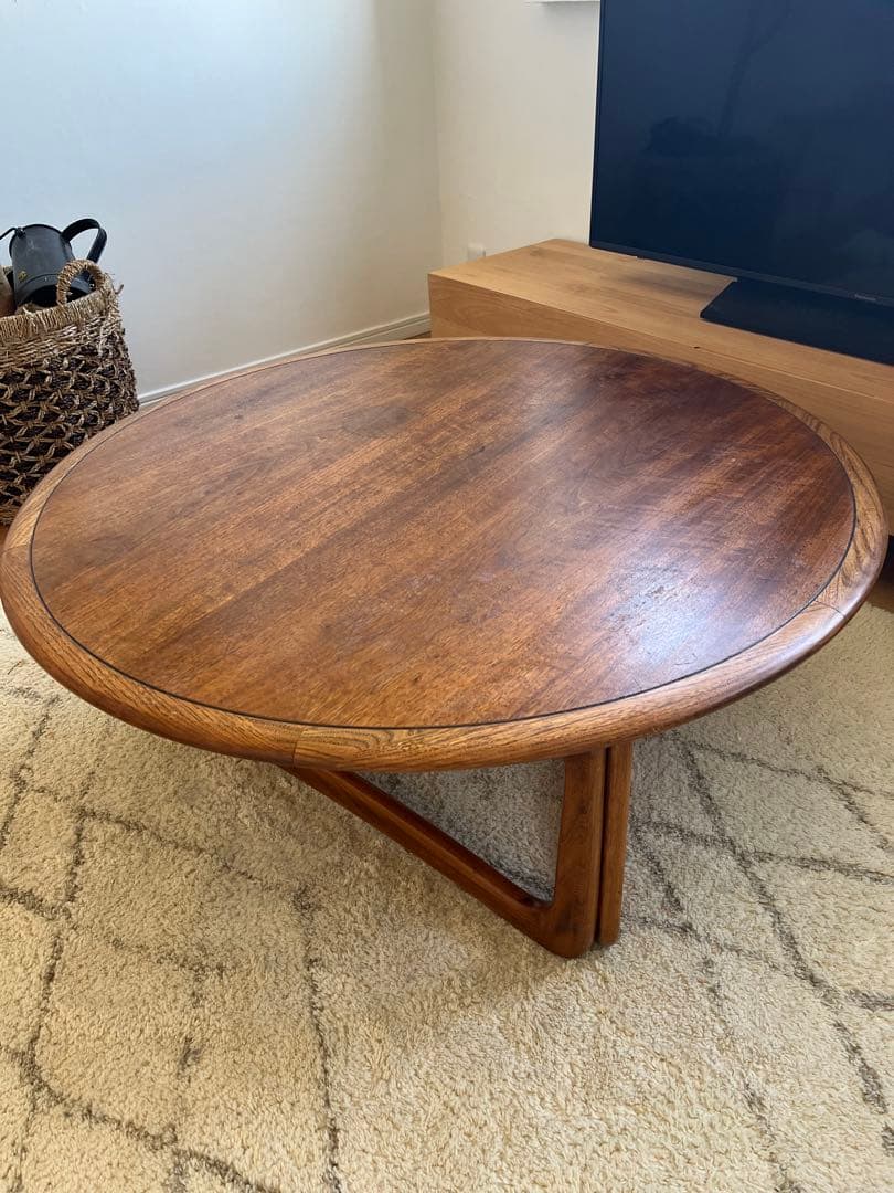 アンティークローテーブル【LANE】円形木製テーブル