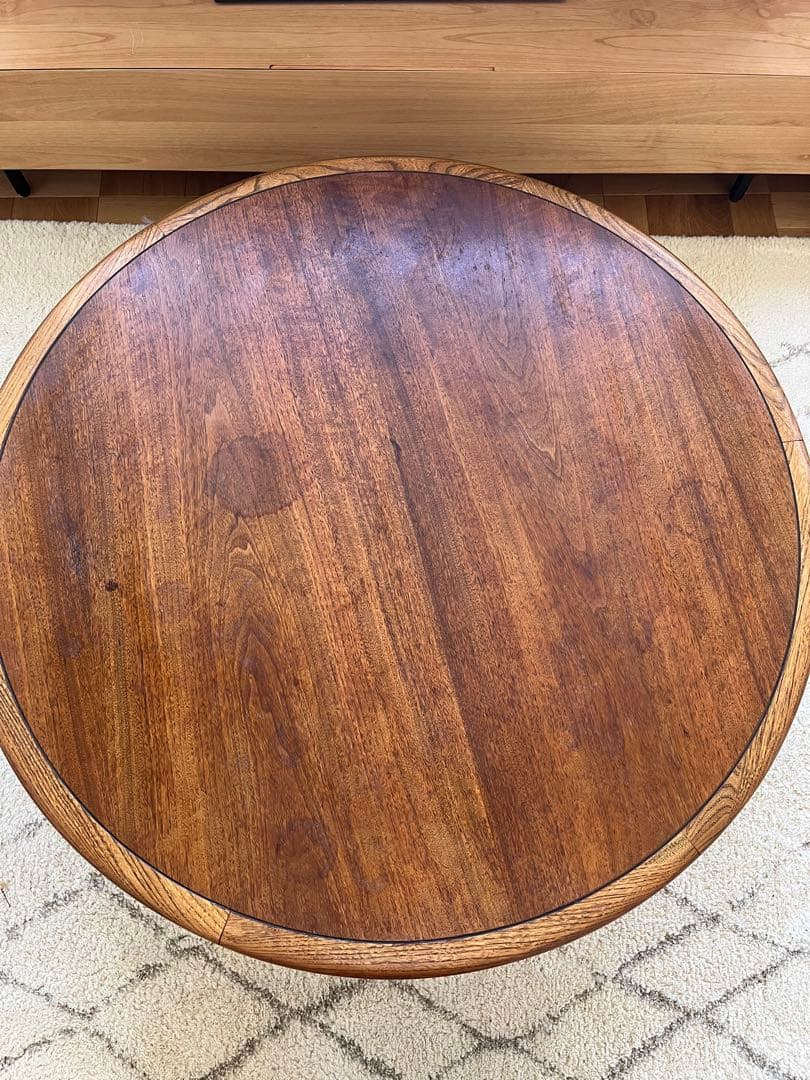 アンティークローテーブル【LANE】円形木製テーブル