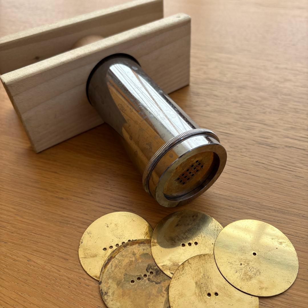 小田巻 モンブラン絞り器兼用(大) Mont Blanc 穴きプレート5枚付