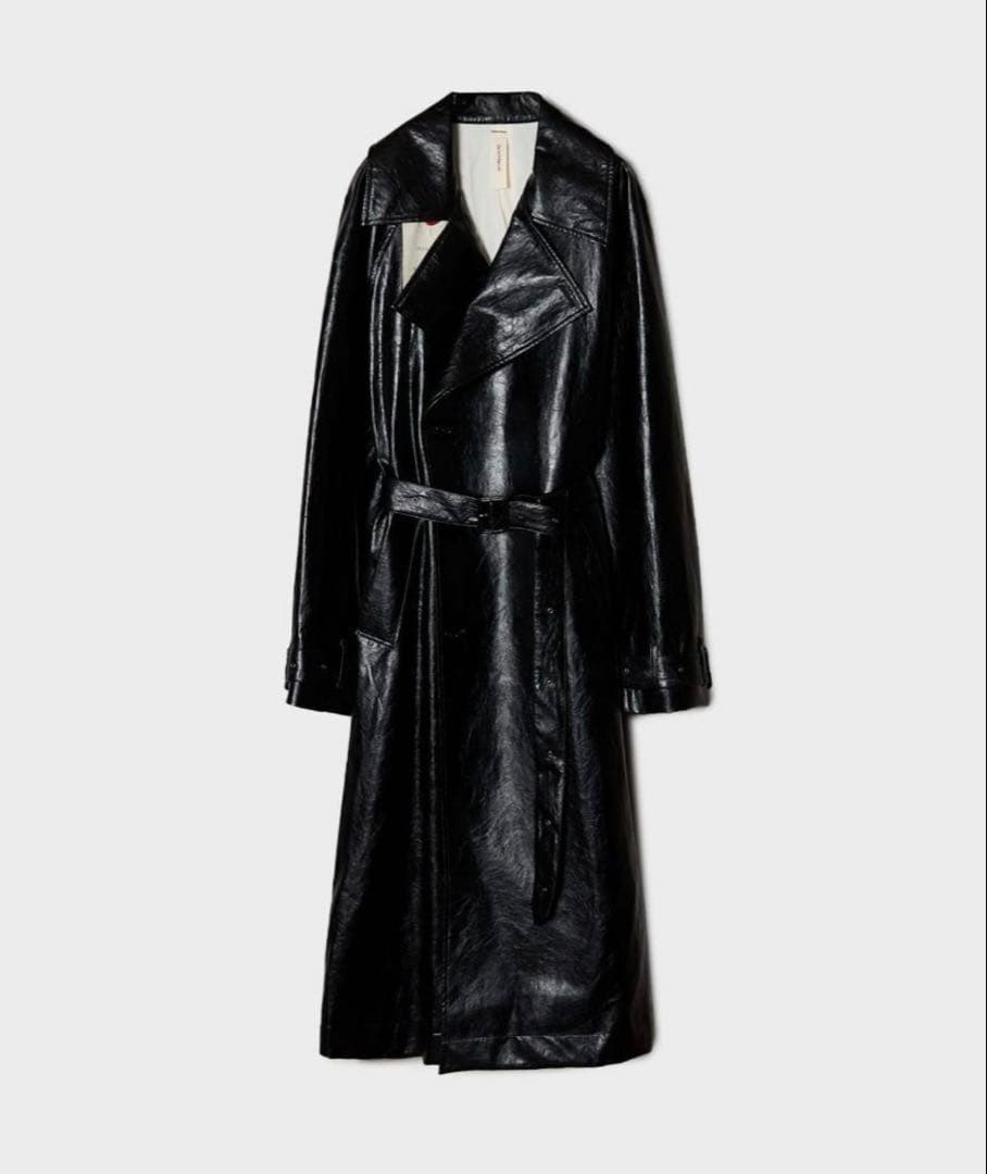 SHINYAKOZUKA TRENCH　PUレザートレンチコート