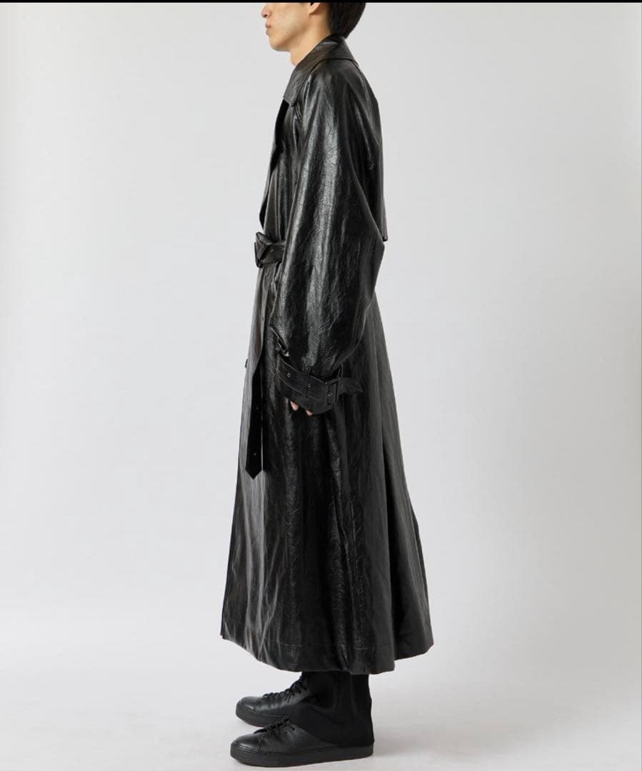 SHINYAKOZUKA TRENCH　PUレザートレンチコート