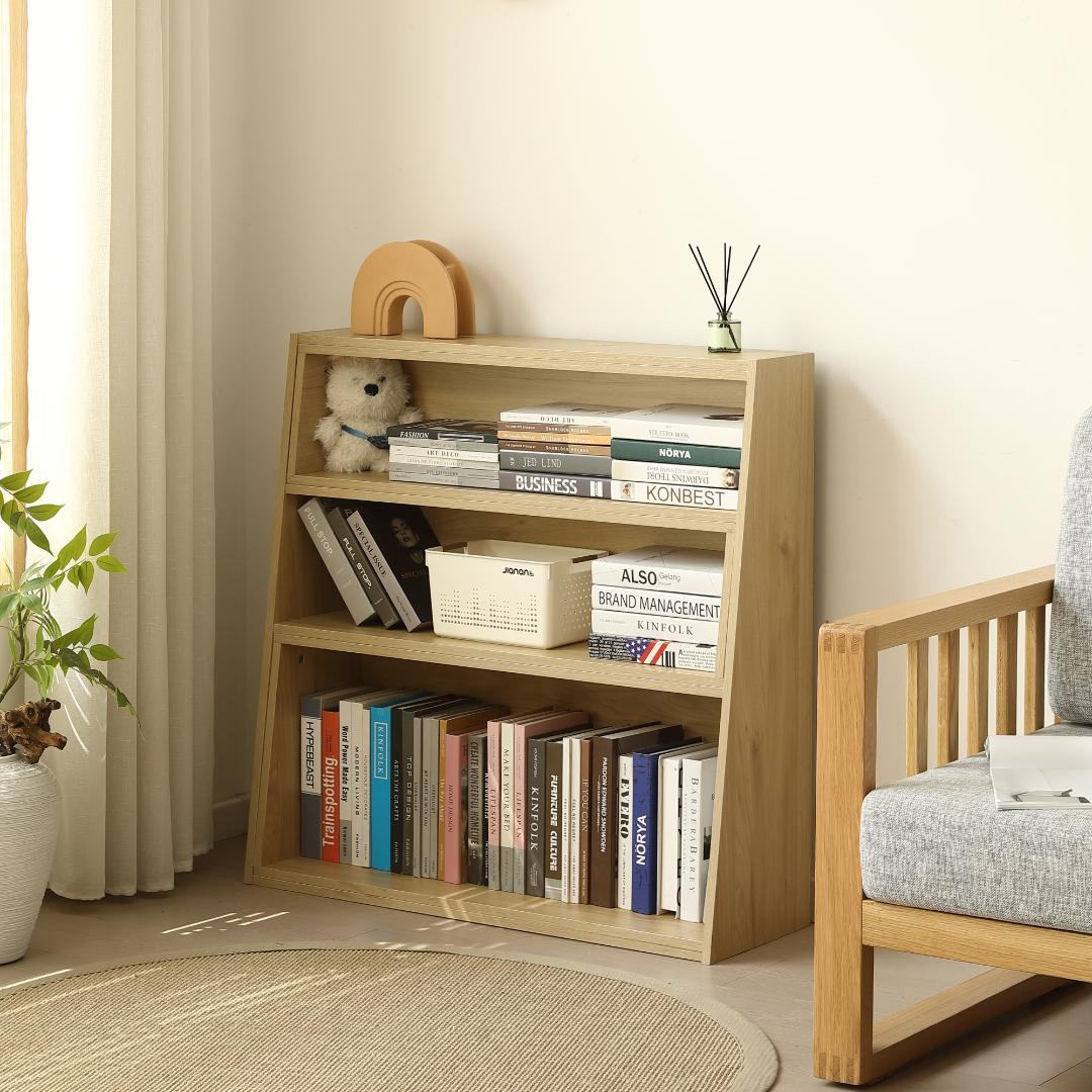 【幅90〜175cm】伸縮ラック オープンシェルフ 薄型 本棚 サイドボード